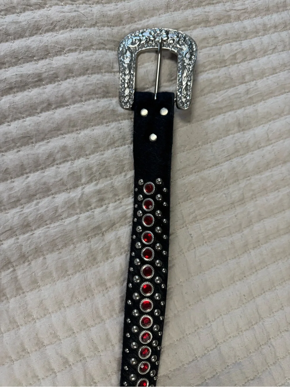 N/A black leather